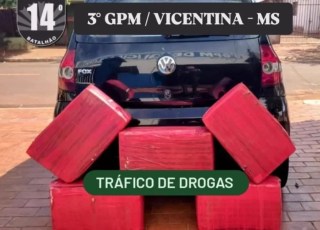 Homem é preso com mais de 100 KG de maconha ao lado de duas menores em Vicentina