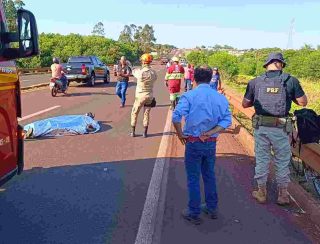 Acidente deixa motociclista morto em rodovia que dá acesso à Caarapó