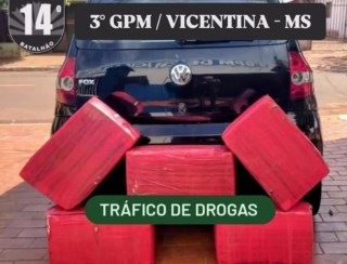 Homem é preso com mais de 100 KG de maconha ao lado de duas menores em Vicentina