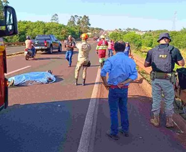 Acidente deixa motociclista morto em rodovia que dá acesso à Caarapó