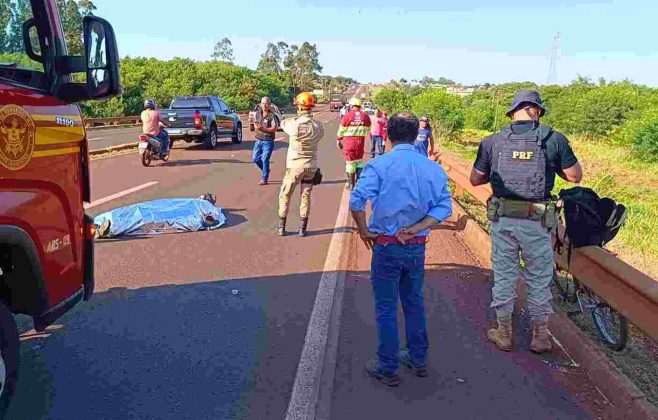 Acidente deixa motociclista morto em rodovia que dá acesso à Caarapó